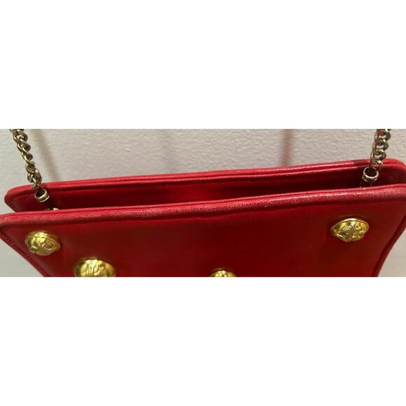 Vintage Salvatore Ferragamo Crossbody Clutch w/ scattered gold hardware - Picture 8 of 10